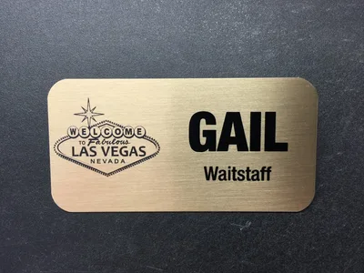 Brushed gold tag