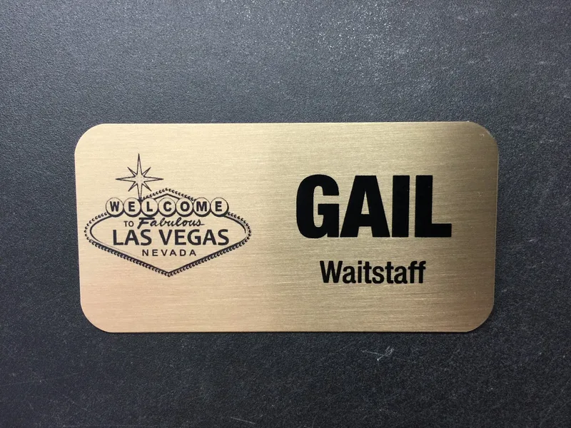 Brushed gold tag
