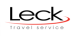 Logo for Leck Travel Service.
